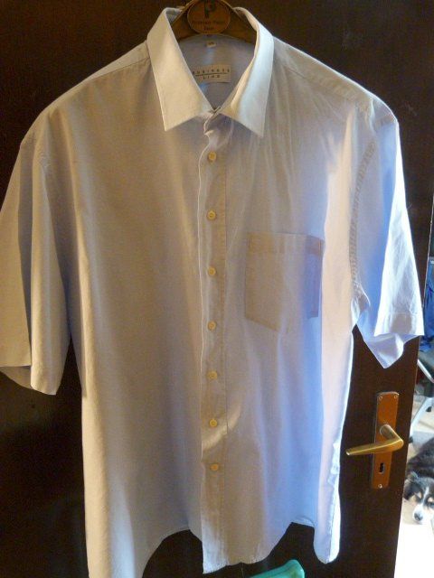 Camicie: Hemd Business Line, Gr. 45, hellblau gestreift % – Usato da Nunningen venduto da Fashion-Ave51