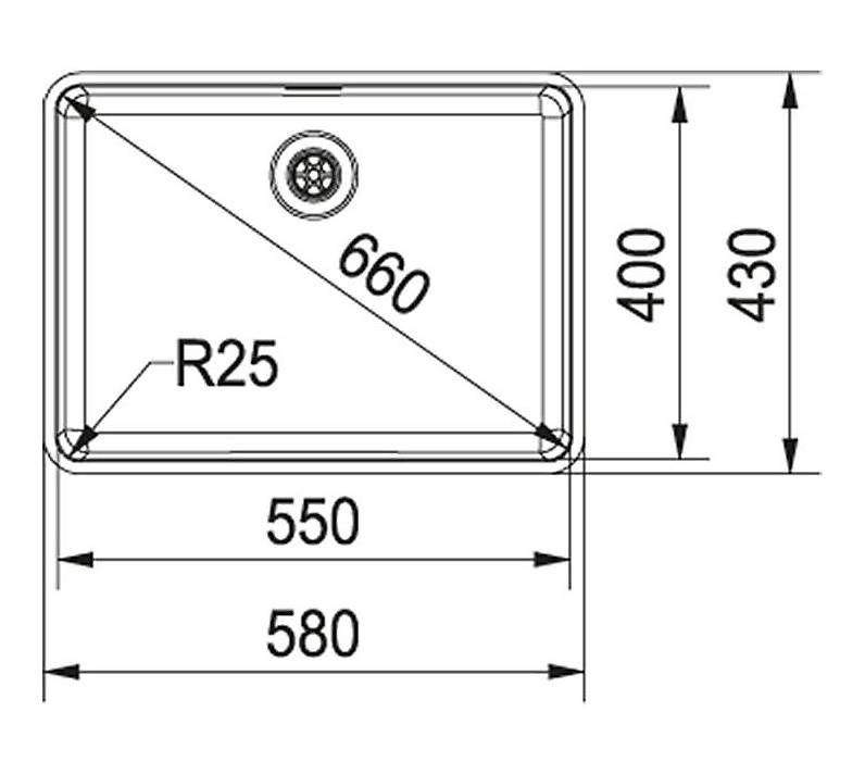 Franke Kubus KBX 110 55 Spülbecken Edelstahl (Neu (gemäss Beschreibung ...