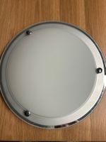 Deckenlampe rund weiss/Glas