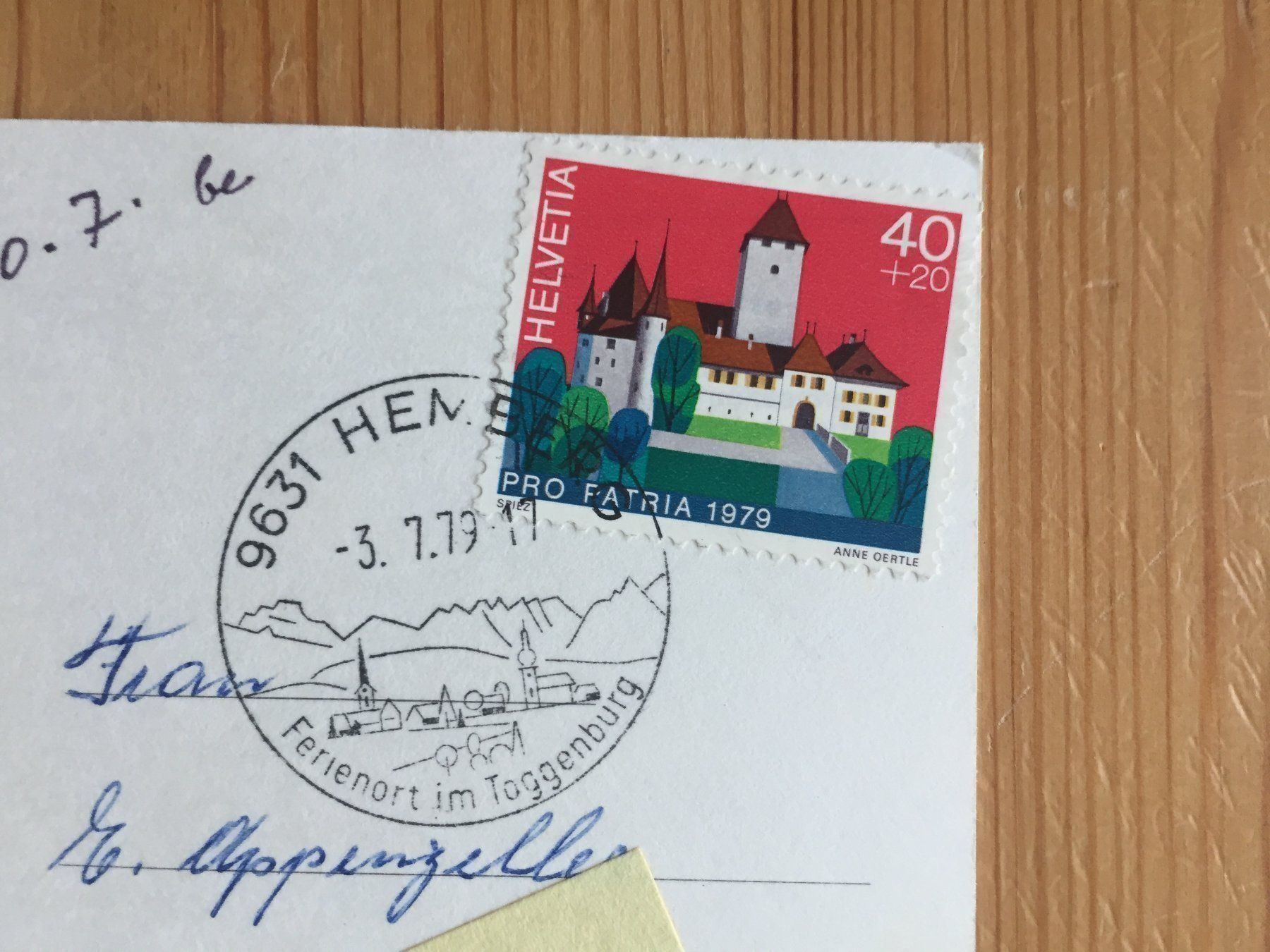 Cartoline postali: Hemberg mit Blick auf Säntis - AK 1979 – Usato da Oberuzwil venduto da Henri09 1