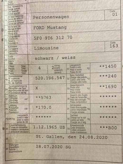 Ford Automobili: Ford Mustang Fastback 1965 handschalter – Usato da Grub AR venduto da Sandroswerkstatt 8
