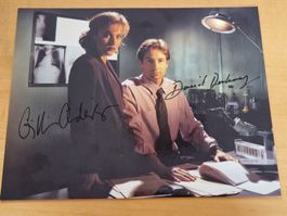 Gillian Anderson, David Duchovny, Original Autogramme