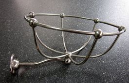 Antiker Schwamm Wandhalter, Korb aus Metall 20/30er Jahren