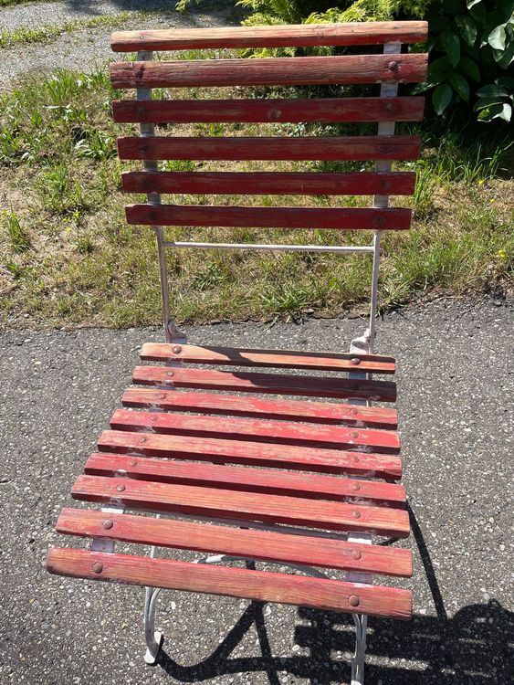 3 alte GartenKlappstühle Kaufen auf Ricardo