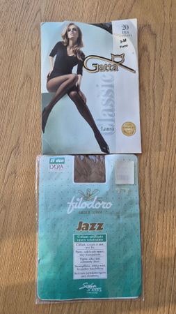 2x Strumpfhose, Originalverpackt, Braun 15 den / fumo 20 den