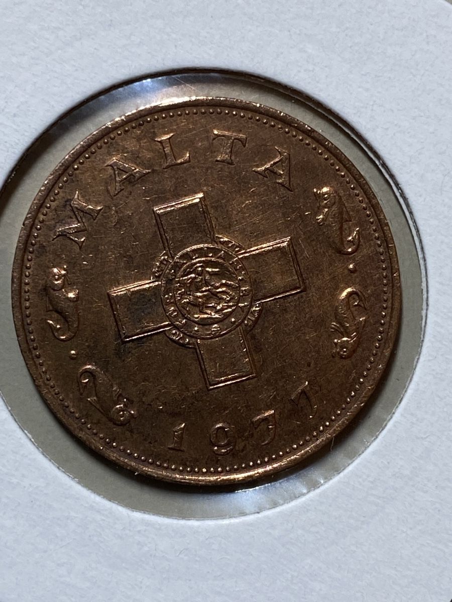 Tutti le monete: Malte - 1 centime - 1977 – Usato da Payerne venduto da Mike1682 2