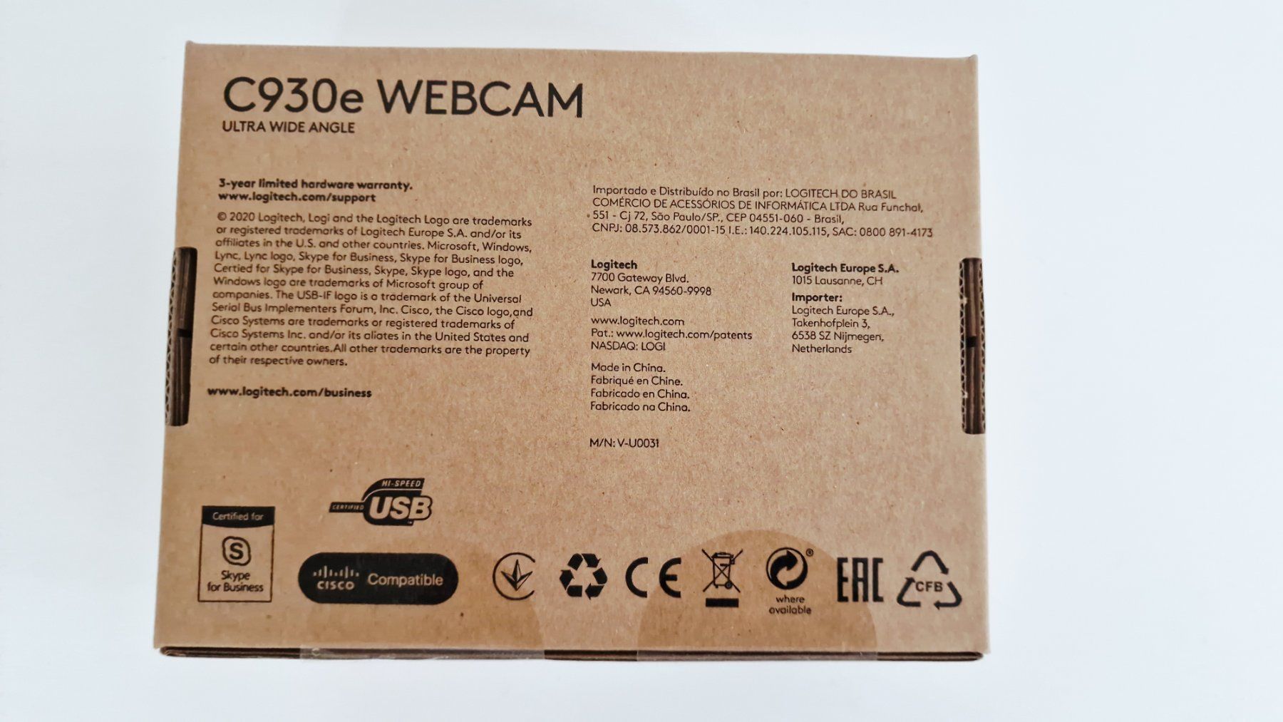 Logitech Webcams: Neue Logitech C930e Webcam Full-HD-1080p + 90-Grad-Blickfeld – Neu und originalverpackt aus Hallau von CHACLA 4