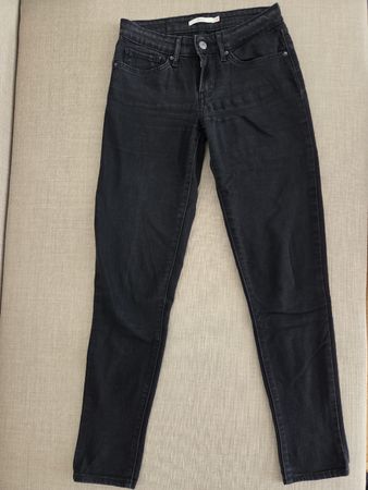 Levi Strauss 711 Skinny Jeans schwarz Grösse 26