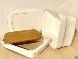 Tupperware BreadSmart Plus mit Bambus-Schneidebrett. NEU!