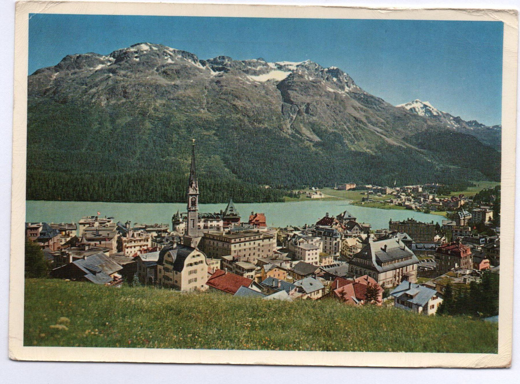 Cartoline postali: 4 x Ansichtskarten ST. MORITZ – Usato da Jona venduto da philajona
