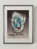 Leonard Cohen Lithografiedruck (signiert) 'happy at last'