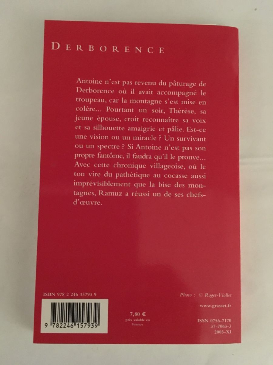 Libri: Derborence (éditions Grasset, 2003) – Nuovo (secondo la descrizione) da Düdingen venduto da pyl_dv98 1