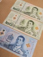 20 / 20 / 50 Thai - Baht Banknoten Polymer - Thailand