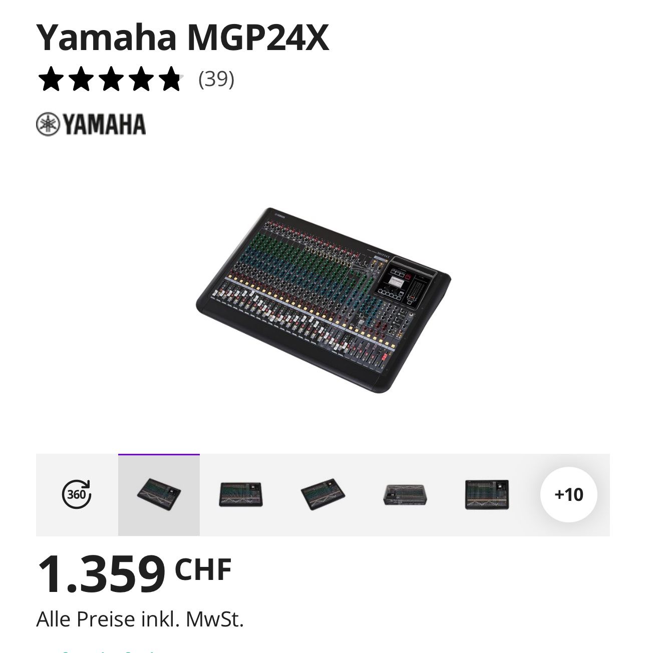 Yamaha Console di mixaggio: Yamaha MGP24X – Usato da Luzern venduto da mllu01 2