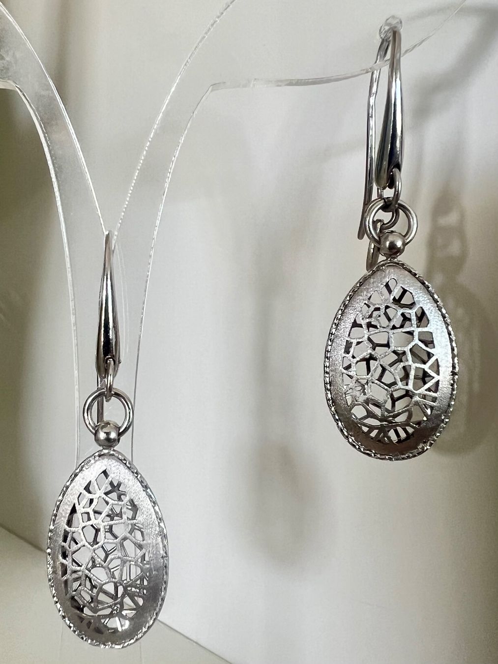 Orecchini pendenti & Orecchini a lobo: Gexist Schweizer Designer Ohrhänger Silber 925 durchbrochen – Usato da Ruswil venduto da artbyhand 4