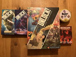 Spieleset - Unlock, Dobble & Deckscape Dungeon