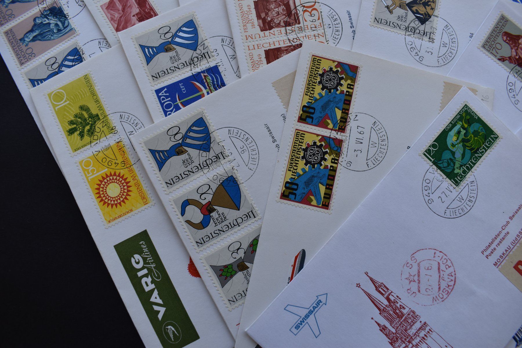Buste & buste per spedizione: 17 Flugpost Briefe Lichtenstein      B1208Y – Usato da Bettingen venduto da Gluscht-Oase 4