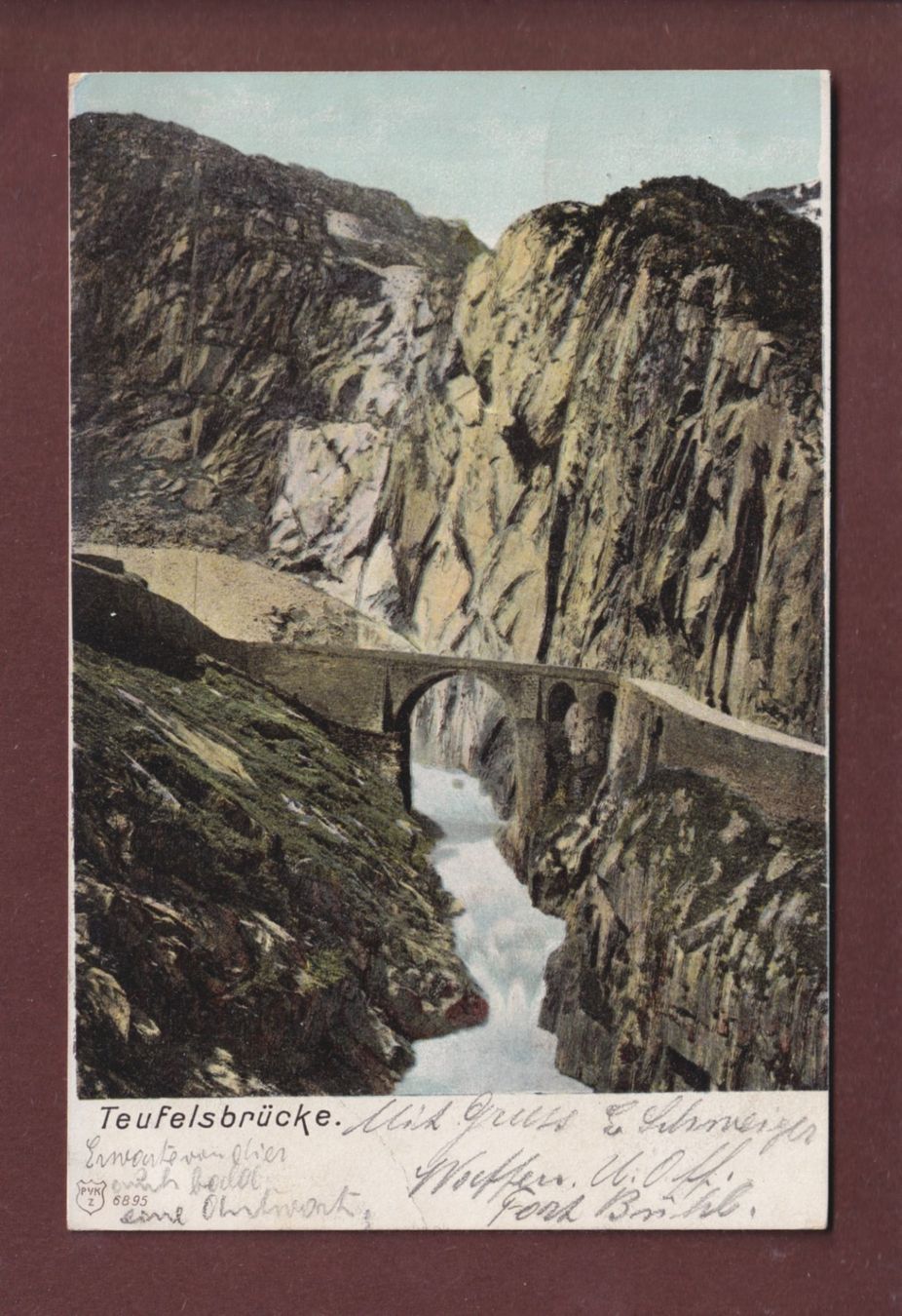 Cartoline postali: TEUFELSBRÜCKE - 1904 // Falte // – Usato da Pully venduto da nicecards
