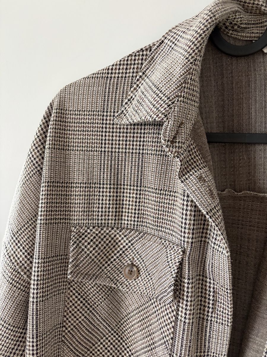 Stradivarius Jacken: Blazer Stradivarius carreaux beige taille M  – Gebraucht aus Martigny von O96 1