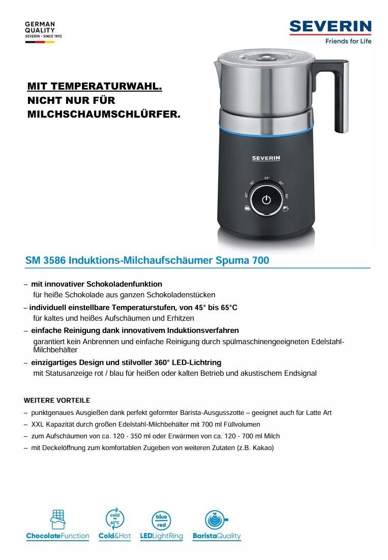 Elettrodomestici da cucina: SM3586 Spuma 700 Milchschäumer – Nuovo e nell'imballaggio originale da Wängi venduto da SPCSHOP 4
