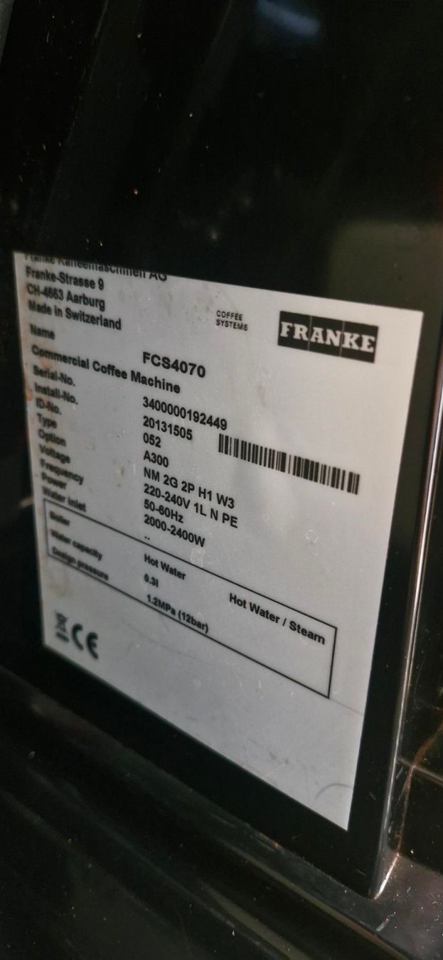Franke Kaffeemaschinen & Espressomaschinen: Franke Kaffeemschine A300 Occasion – Gebraucht aus Flawil von bonus27 2