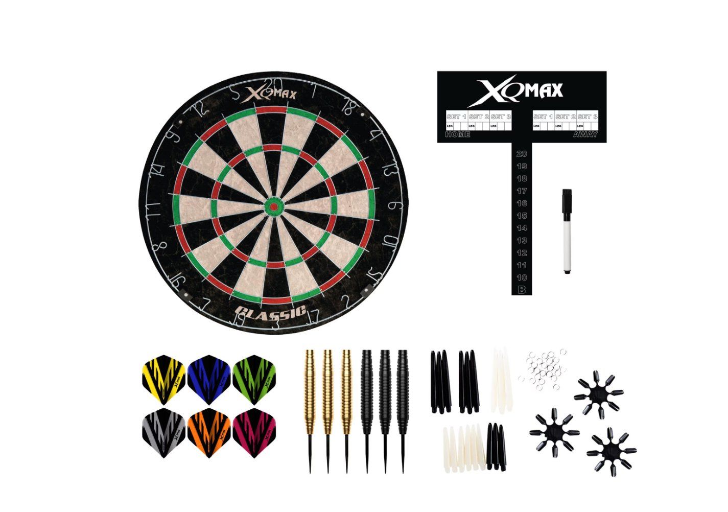 Freccette: Dartboard Starter-Set, 90-teilig Liquidation – Nuovo e nell'imballaggio originale da Steinhausen venduto da Retourenprofis
