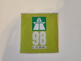 Autobahnvignette 1998 (unbenutzt)