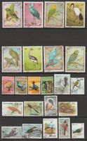 Timbre-poste lot oiseaux divers pays bon état