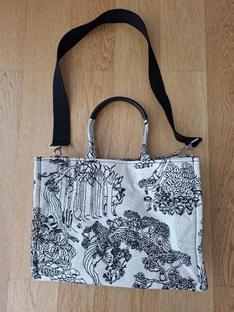 COCCINELLE Tasche Shopper schwarz-weiss Muster wie neu