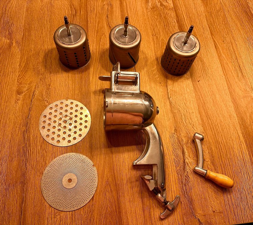 Massive Vintage Zyliss-Raffel mit 3 Trommeln und 2 Scheiben (Gebraucht ...