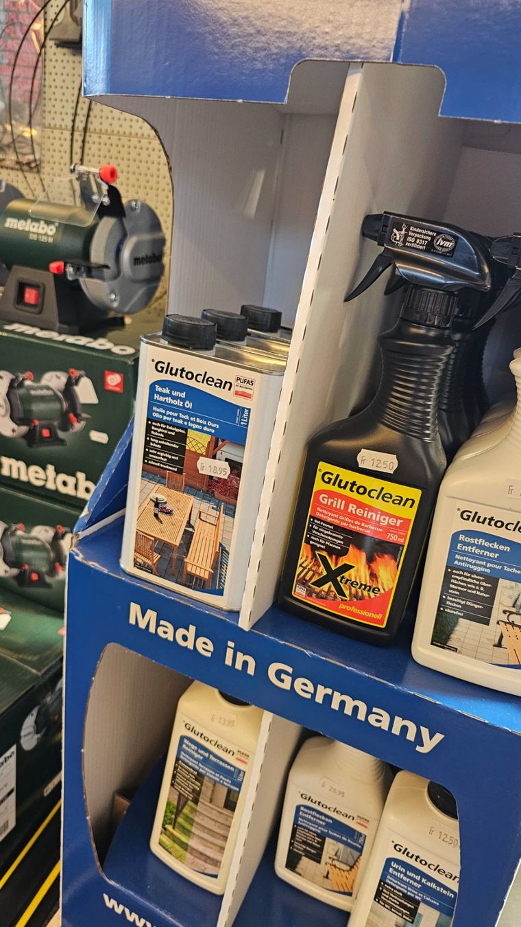 Prodotti di pulizia: Glutoclean Teak und Hartholz Öl 1 l – Nuovo e nell'imballaggio originale da Koppigen venduto da Bracher_Mail-House 1
