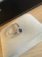 Wunderschöner Saphir Ring mit Diamanten