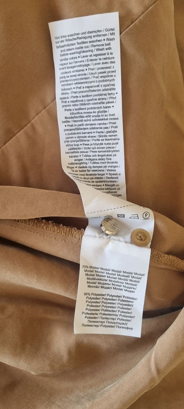 Vestiti: S.Oliver Kleid beige mit Bindegürtel Gr. 34 – Usato da Champlan venduto da acr_kkd5 5