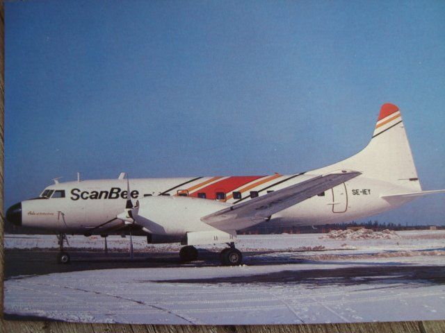 Cartoline postali: ScanBee Convair 580 SE-IEY – Nuovo e nell'imballaggio originale da Thun venduto da Abigboss