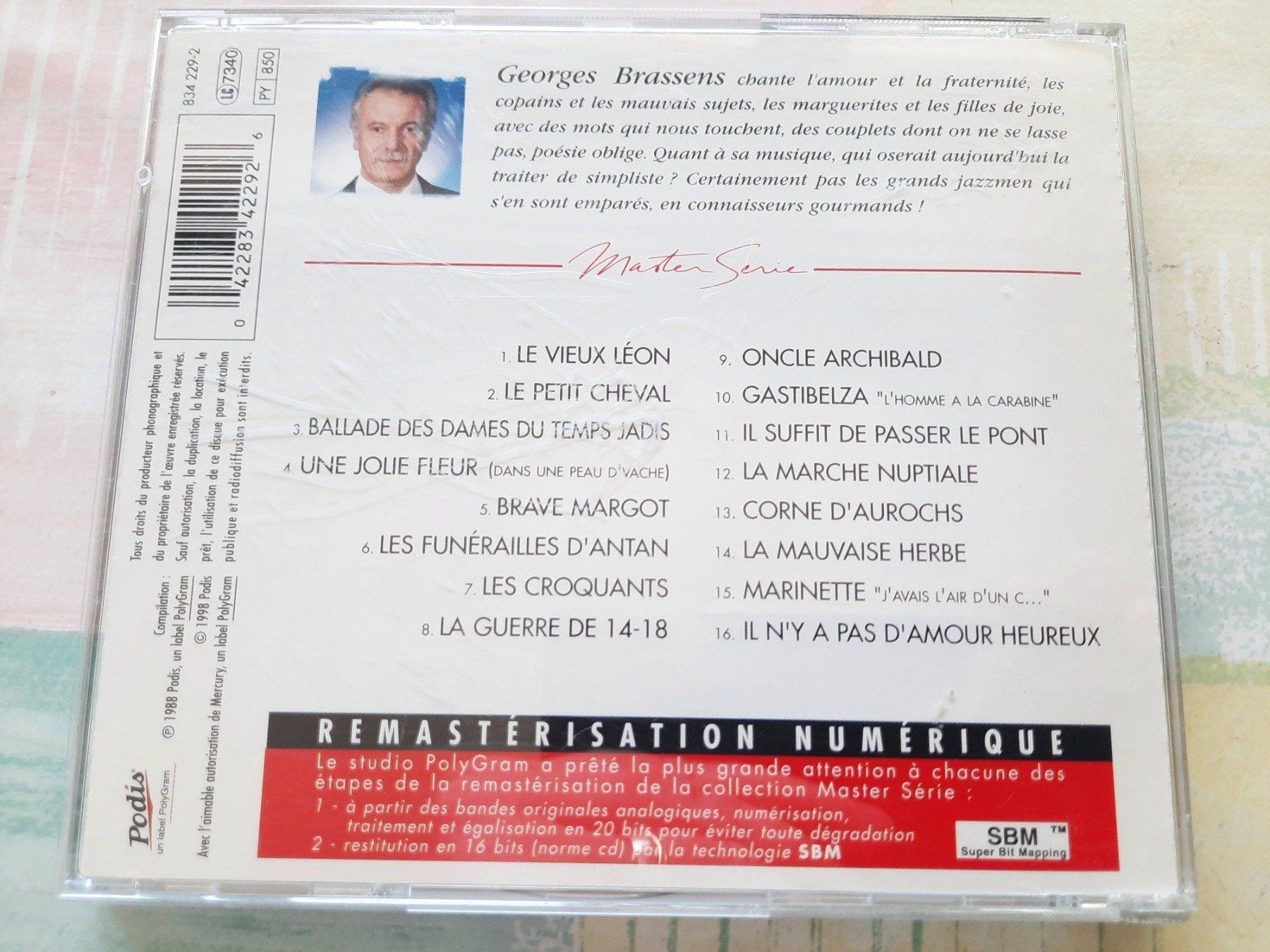 CD: Cd Georges Brassens - Master série volume 2 – Usato da Pully venduto da bro_n52j 1