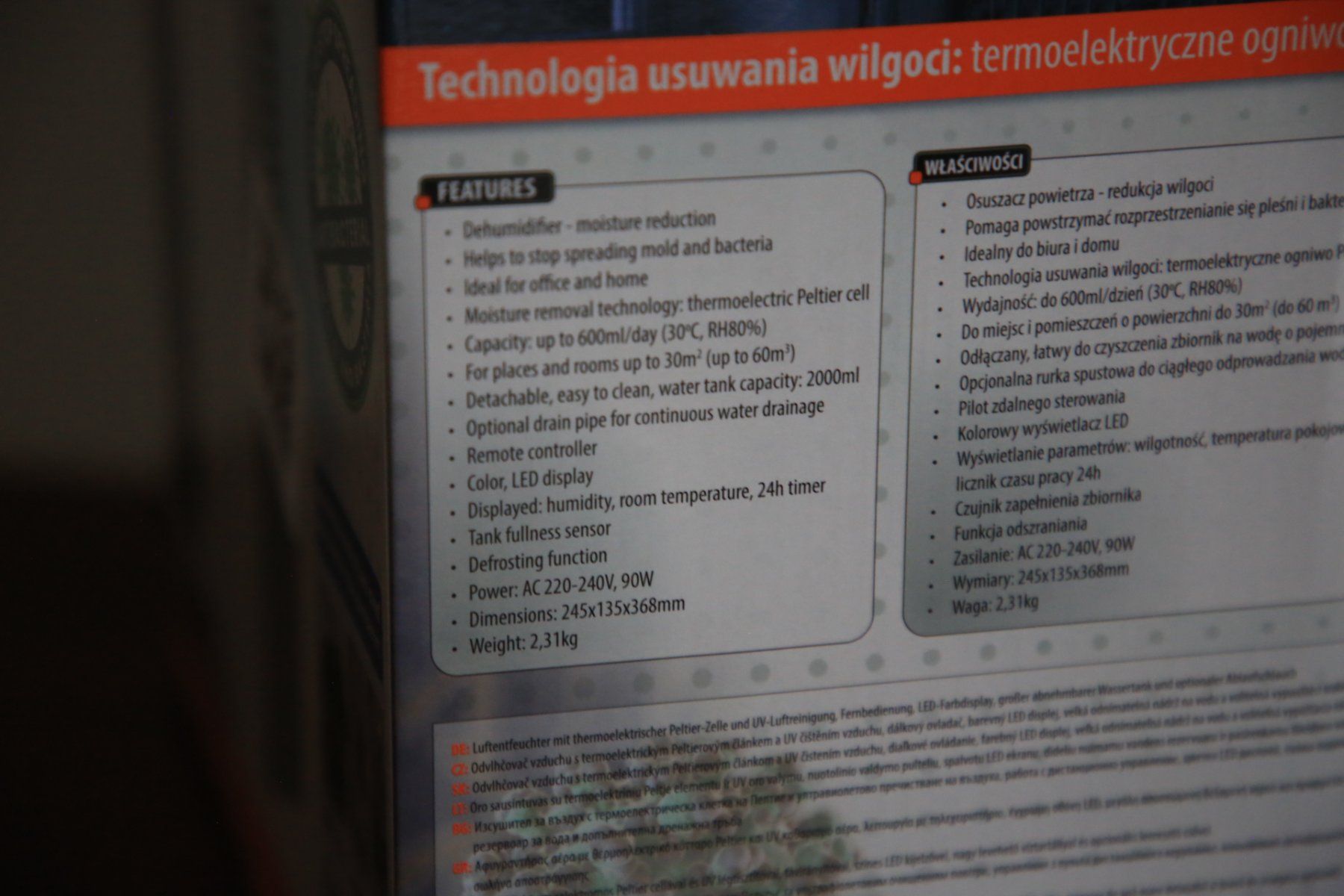 Déshumidificateurs: Deumidificatore Media-Tech MT6531 – D'occasion à Solduno par WildLife83 7
