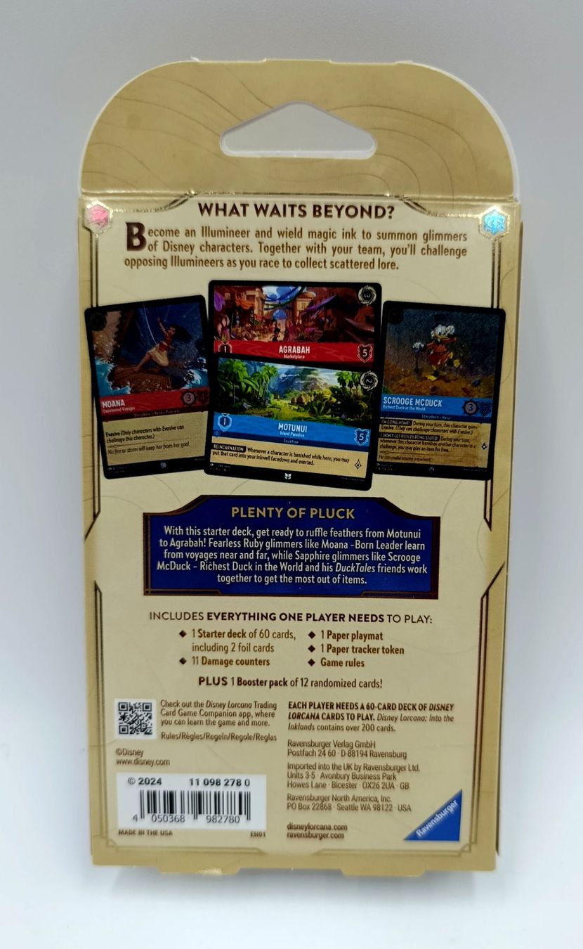 Disney Carte collezionabili: Lorcana Into the Lands Starter Deck, neu, englisch – Nuovo e nell'imballaggio originale da Wil SG venduto da Donaldus 2