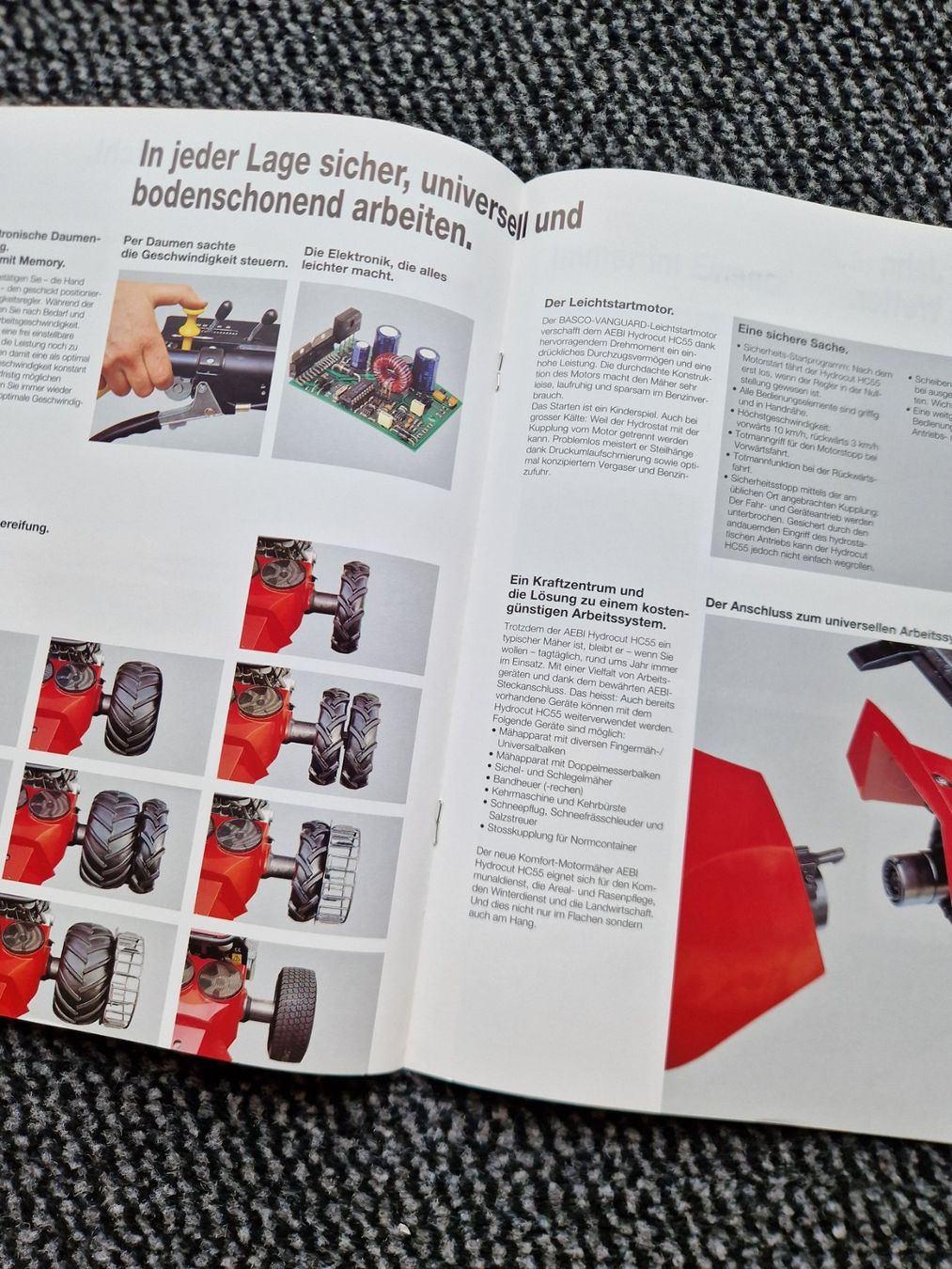 Aebi Trattori: Original Prospekt Aebi Motormäher HC55 Hydrocut – Usato da Dürnten venduto da Bachtel84 2