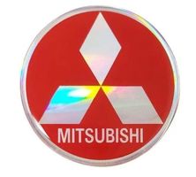 AUSVERKAUF Mitsubishi Nabendeckel Aufkleber 48mm 4er Set