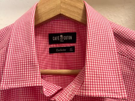 Chemise rose Cafe Cotton (39 slim)
