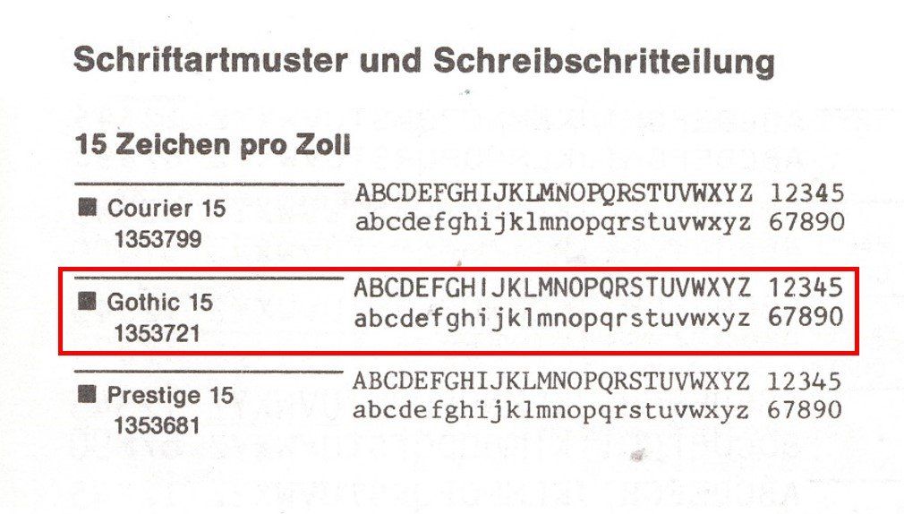 IBM Schreibmaschinen: IBM Typenrad Schriftart "Gothic 15" – Gebraucht aus St. Gallen von Elmarotto 1