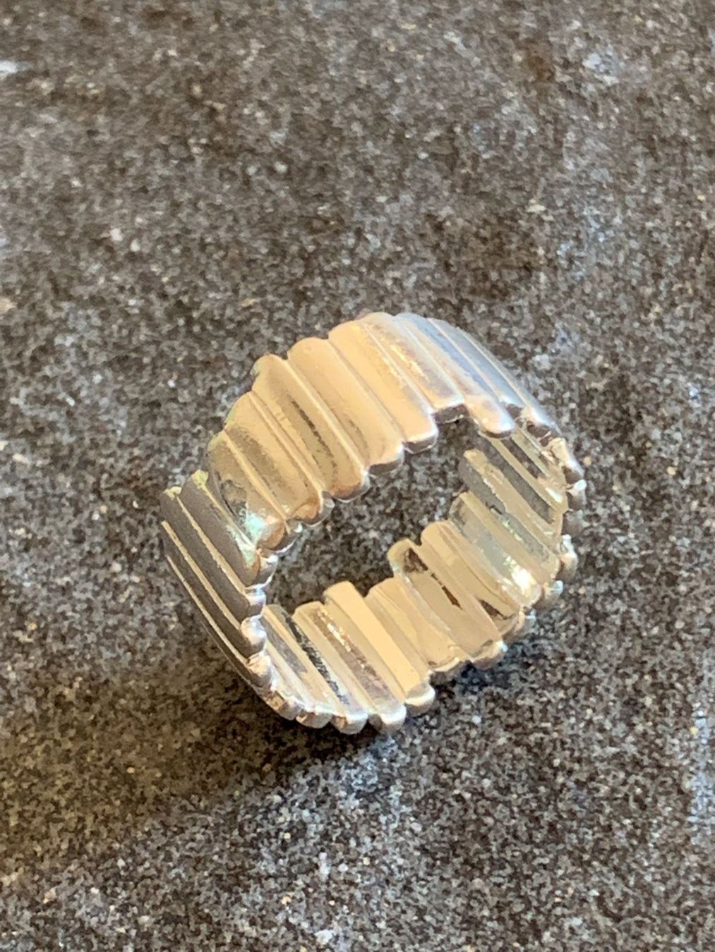Anelli: Silber Bandring modernes Design - Grösse 55,5 – Nuovo (secondo la descrizione) da Zürich venduto da uvu2 6