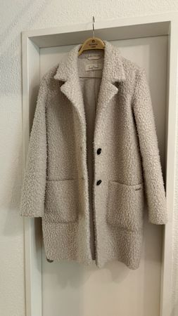 Damen Mantel Bouclé beige Grösse L Tom Tailor gut erhalten