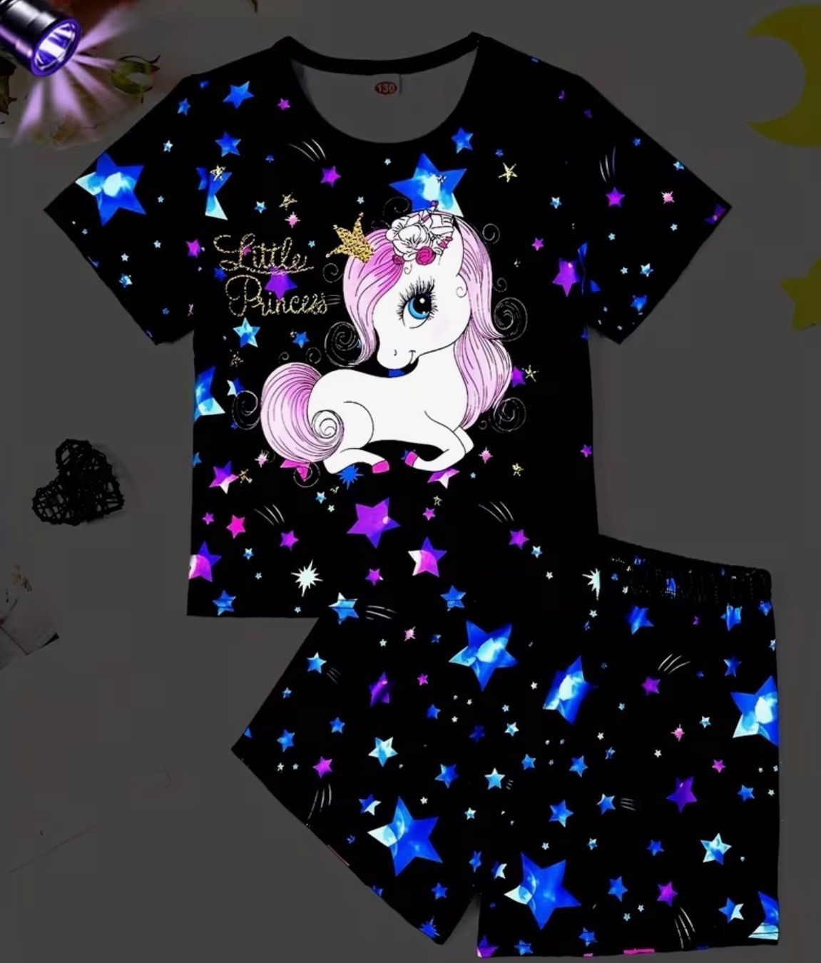 Pyjamas & Ähnliches: Pyjama-Set-Einhorn-Nachtleuchtend-Gr:110cm-4-5 Jahre – Neu (gemäss Beschreibung) aus Teufenthal AG von MeineSchatztruhe
