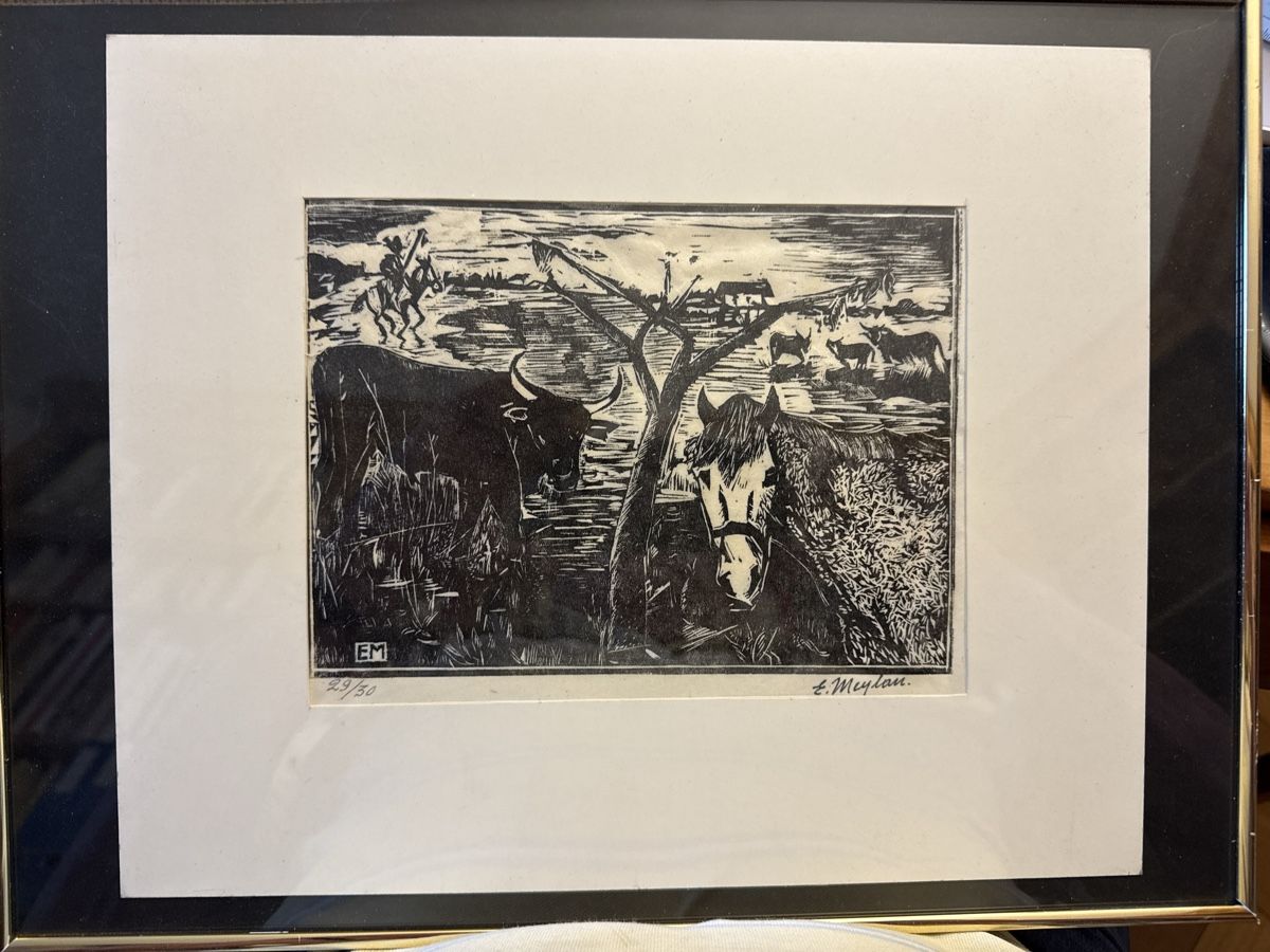 Grafica & Litografie: MEYLAN E. Litho scène champêtre – Usato da Schmitten FR venduto da Hohezelg