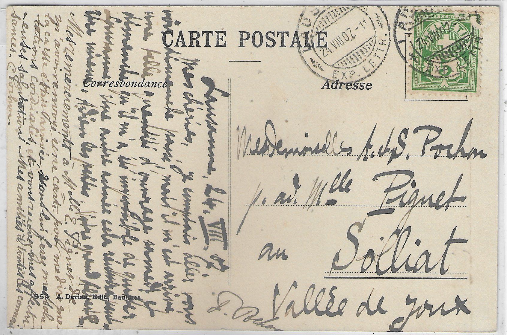 Cartoline postali: Chateau de Grandson – Usato da Ettingen venduto da Kartenplanet 1