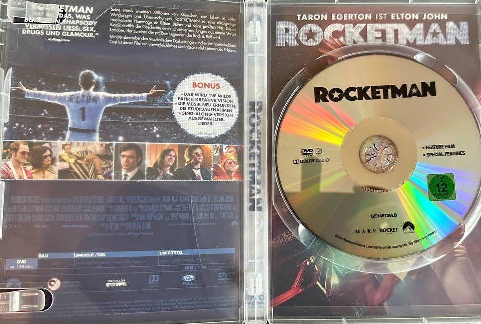 Tutti i DVDs: DVD Rocketman Elton John Top Zustand – Usato da Beringen venduto da Mantafisch1 2