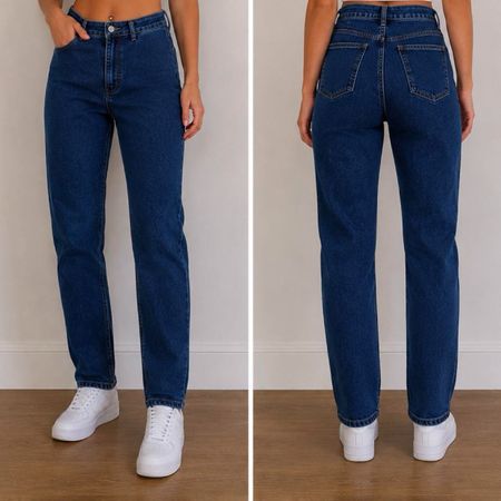 Bershka Women's Blue and Navy Jeans