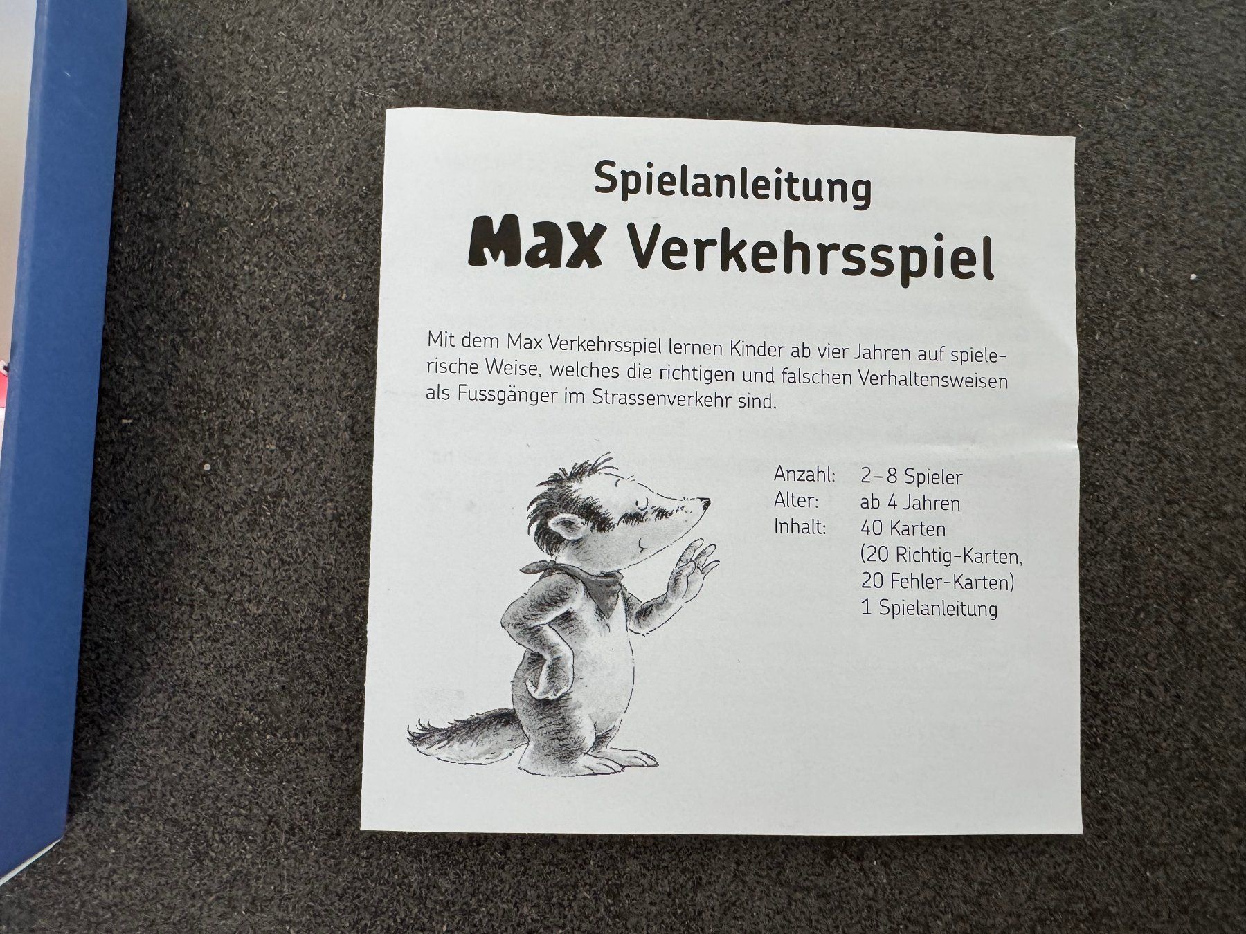 Giochi: MAX Verkehrsspiel Memory "MAX der Dachs" – Usato da Fribourg venduto da tschjoly 3