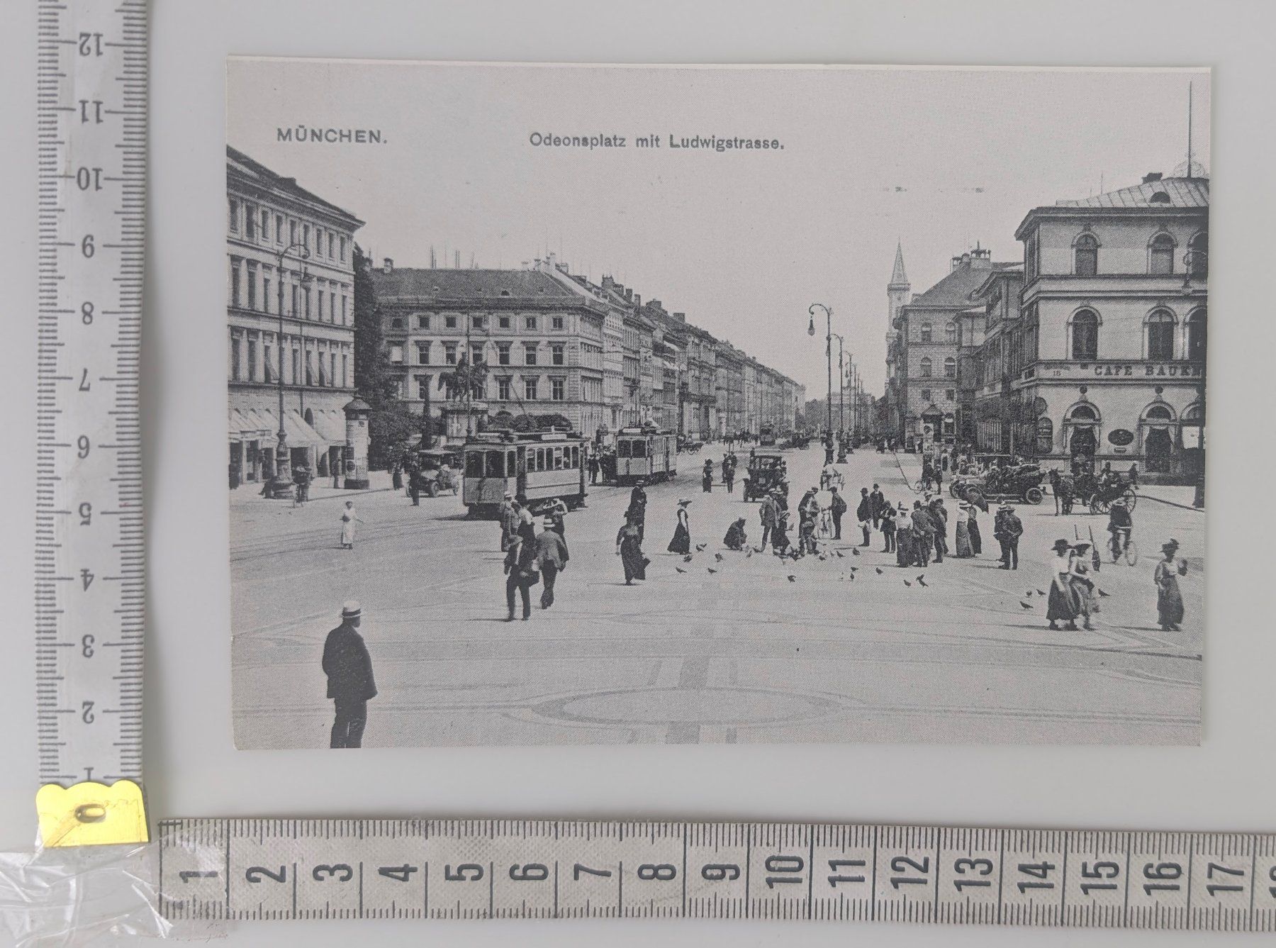 Cartoline postali: Ansichtskarte München Odeonsplatz, ca. 1895-1935 – Usato da Zürich venduto da axolottchen